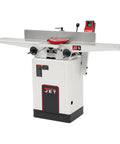 Six Inch Long Bed Jointer Featuring Helical Cutterhead And 27 Carbide Inserts Gives Dead Nuts Precision And Glassy Smooth Results, front view.