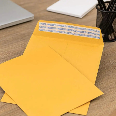 Open 10x13 Kraft Catalog Envelopes Self Seal Adhesive Strip 28 Lb Paper 500 Pack For Mailing Documents And Flat Items