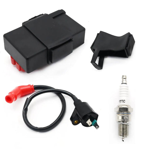 Replacement Ignition CDI Box And Ignition Coil Kit For Honda TRX300 FourTrax 1994 1995 1996 1997 2x4 4x4 with spark plug