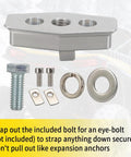 Four Pack ATV And UTV Anchor Tie Down Anchors Compatible With Can Am Sea Doo Ski Doo Convert Factory Holes Into Threaded Bolt Holes