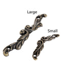Antique Brass Arch Style Decorative Pull Handles Set Of 10 For Mini Jewelry Boxes Drawers Cabinets And Chests 2.95 X 0.59 Inches 54mm Hole Spacing