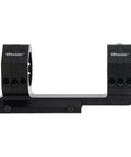 One Piece Picatinny Cantilever Scope Mount Featuring Integrated Anti Cant Indicator For Flawless Leveling in black 6061 alloy, 50mm size.