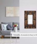 Decorative Outlet Covers 1 Gang Rocker Wall Plate With Vintage Brown Wood Barn Door Look And Antique Bronze Hardware for a farmhouse setting