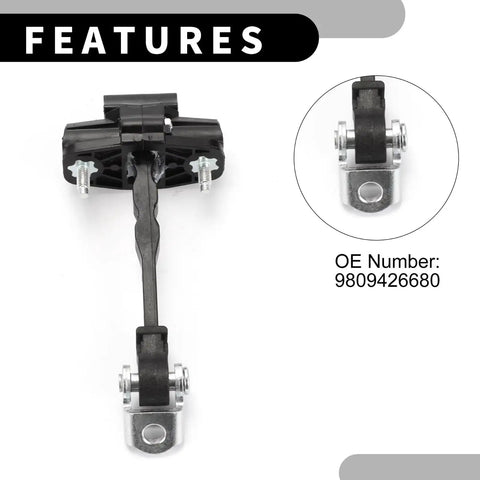 Front Door Hinge Check Strap Stopper Limiter For 3008 5008 2016 2017 2018 2019 2020 2021 Durable Multi Level with OE Number 9809426680