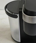 Snap In Water Reservoir Lid For K-Cafe K83 Coffee Maker Replacement Cover Keeps Seal Tight No Mess Dust Free Shield Easy Snap In Install Spill Proof Protection For Your Brewer Durable Fit installed on a coffee maker showing a close-up view of the lid.