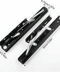 Rock Solid Heavy Duty Dining Table Extension Slides featuring smooth quiet ball bearings, steel material, 32cm size for easy retrofits.