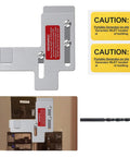 Generator Interlock Kit For 150 And 200 Amp Murray Or Siemens Panels with interlock plate, drill bit, and caution stickers