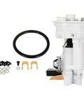 Fuel Pump Assembly For Pontiac Vibe Base And GT 1.8L L4 2003-2004 And Toyota Corolla CE LE S 1.8L 2003-2004 Drop In Ready Direct Replacement Replaces OE SP9164M OE Grade Fuel Pump Module For Vibe And Corolla shown with gaskets and fittings
