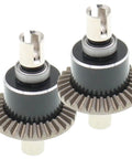 Close-up of 2Pcs Metal Front And Rear Differential Gear Set For WLtoys 1 14 144010 144001 144002 And 1 12 124016 124017 124018 124019 RC Cars