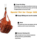 Rock Solid Heavy Duty Cargo Lifting Net With Tear Proof Polyester Webbing And Non Slip Hauling Straps For Secure Equipment Transport 3 By 3 Meter Mesh in use