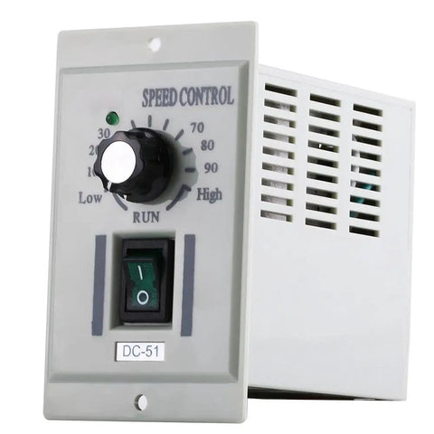 Rock Solid Adjustable Motor Speed Controller Handles 24V To 90V Dc Motors 0.02 To 400W Watts front view with speed control knob.