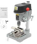 Killer Portable Jewelry Drill Press With Bench Top Build And Slick Variable Speed Dial Up To 16000 Rpm 340 Watt Motor, silver with accessories.