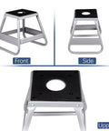 Dirt Bike Stand 1100 Lb Steel Lift For Motocross And Off-Road Bikes With Non-Slip Rubber Top Portable Center Stand