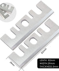 Heavy Duty 3 1/4 Inch Carbide Tipped Planer Blades Set Of Two Resharpenable Woodworking Replacement For Pneumatic Planers. Blades shown in detail.