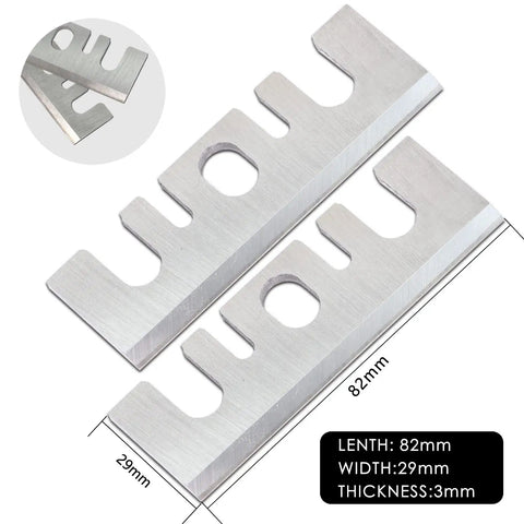 Heavy Duty 3 1/4 Inch Carbide Tipped Planer Blades Set Of Two Resharpenable Woodworking Replacement For Pneumatic Planers. Blades shown in detail.