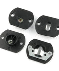 Heavy Duty Black Pin Style Sofa Connectors Four Sets Sectional Furniture Hardware Badass Grip Movable Joint Pins showing four connector pieces.