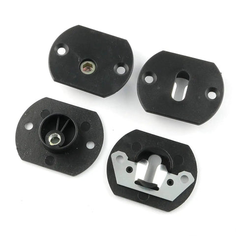 Heavy Duty Black Pin Style Sofa Connectors Four Sets Sectional Furniture Hardware Badass Grip Movable Joint Pins showing four connector pieces.