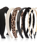 Snag These 7 Pack Of Ultra Comfy Headbands For Women Mixing Neutral Solid Knotted Padded Styles With Pearl Accents Soft Durable Daily Wear Essentials To Upgrade Any Fit, featuring various colors and textures.