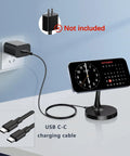 Magnetic Wireless Charger Stand With MagSafe 15W Fast Charge For iPhone 17 Series 16 15 14 13 12 And AirPods shown charging device