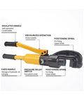 Detailed view of Heavy Duty Hydraulic Scissors Cutting Machine Portable Rebar Shear 6T To 13T Manual Steel Bar Cutter features.
