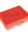 Red storage case for 40 Pack Steel Parallels For Machinists, One Thirty Second Inch Thick By 6 Inch Long, Hardened Precision Parallels.