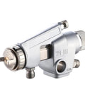 Pro High Vol Low Pressure Paint Sprayer Gun With Industrial Atomization, silver pneumatic spray gun with precision nozzle.