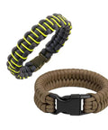 Two paracord bracelets with Durable Five Eighth Inch Curved Paracord Bracelet Clips Pack Of 30 Beefy Plastic Side Release Buckles