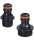 Garden Hose Quick Connect Fittings Pack Of 2 3/4 Inch GHT Male Nipples Adapters For Water Coupling Universal Repair Leak-Proof Connectors