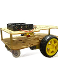 Side view of 2WD Robot Car Chassis Kit With Universal Wheels For Arduino UNO R3 And Raspberry Pi Double Board DIY Starter System