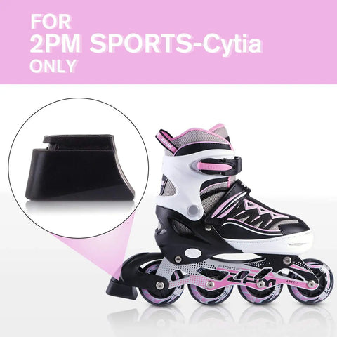 Cytia Inline Skate Brake Pad Replacement Kit Type 2 with brake screws and spacers, lightweight TPR pad, shown with skate