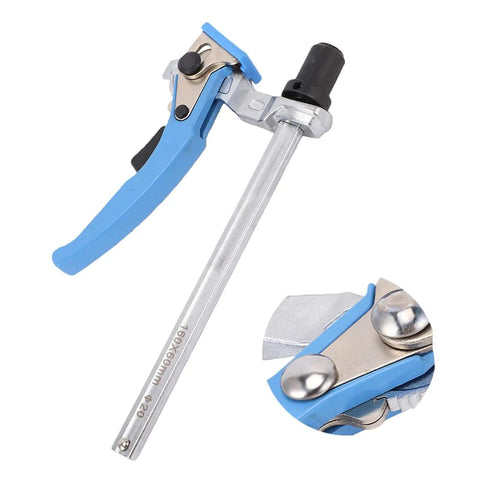 Close-up of Two Pack Adjustable Bench Dogs Clamps With Ratchet Design For Three Quarter Inch Dog Hole Woodworking Projects