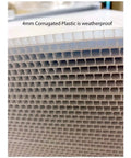 Close-up of 4mm corrugated plastic showing structure used in A Frame Sign Board 24 By 36 Inch Weatherproof Outdoor Sandwich Sign.
