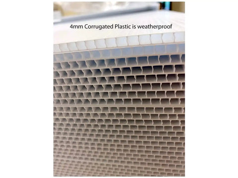 Close-up of 4mm corrugated plastic showing structure used in A Frame Sign Board 24 By 36 Inch Weatherproof Outdoor Sandwich Sign.