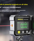 Digital Angle Finder With Laser And Four Side Magnetic Gauge For Woodworking, Cube Inclinometer, Table Saw Protractor, Precise Measuring Tool With LED Display For Quick Absolute And Relative Angles, Level Box For Hanging, black