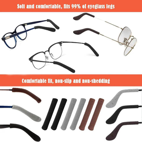 Soft Knitting Cotton Glasses Ear Cushions For Ultra Comfy Wear With Anti Slip Elastic Grips Eyewear Temples Retainer Sleeve And Tips