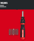 SpeedDrive Ratcheting Screwdriver That Drives Screws 2X Faster With In Handle Bit Storage For Up To 6 Bits, CMHT68129 By Craftsman