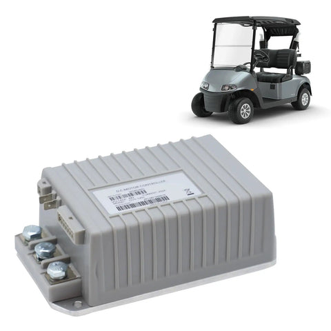Beefy 48V 250A DC Motor Speed Controller For 2009 And Up Golf Carts And Forklifts Replacement Part 103982301 103403401 pictured with golf cart