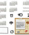 Top Shelf Date And Week Number Clear Stamps Silicone Rubber Cling Set For Scrapbooking Journaling measuring 11.3x16cm.