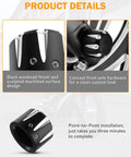 Black Front Axle Nut Cover Cap CNC Aluminum Compatible With Harley Davidson Touring Road King Street Glide, close-up view