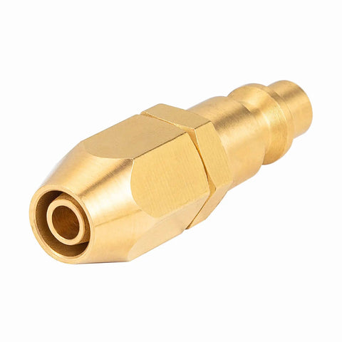 Solid Brass Pneumatic Fittings 2 Pack With Quarter Inch Barb And Quarter Inch NPT Ends For Quarter Inch ID Polyurethane Air Hose