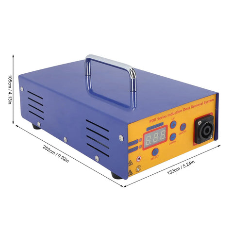 Auto Dent Repair Tool Set With 1000W Induction Heater, Portable Paintless Dent Repair Kit, blue and yellow unit with handle