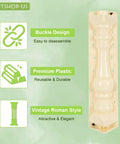 27.6 Inch Concrete Roman Column Molds Set 2 Piece Balustrade Molds, front view showing premium plastic and buckle design