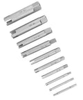 Super Tough Steel Broken Taps Remover Kit For M4 To M24 And Imperial Sizes, extractors in steel