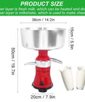 High Speed Milk Centrifugal Separator For Commercial Use, 10,500 RPM Skim Milk To 0.03% Fat, 100 Liters Per Hour Capacity