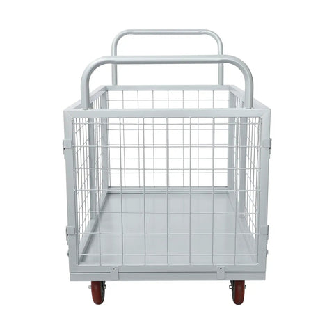 Front view of 1800 Lbs 4 In 1 Convertible Platform Cart Truck Utility Transport Trolley With Beefy Steel Frame And Easy Steering 2 Swivel Braking Wheels And 2 Directional Wheels For Heavy Loads