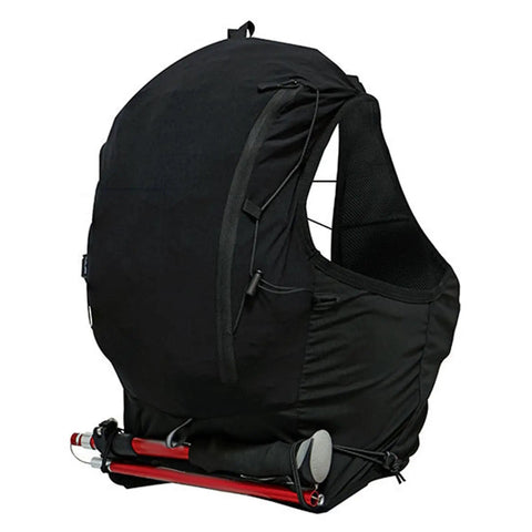 Hands Free Hydration Vest For Hiking And Trail Running With 2L Water Bladder Lightweight Nylon And TPU Pack Black Side View
