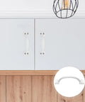 White cabinet with Vintage Iron Porch Door Handle And Cabinet Pull With Screws For Dresser Drawers And Doors Easy To Install