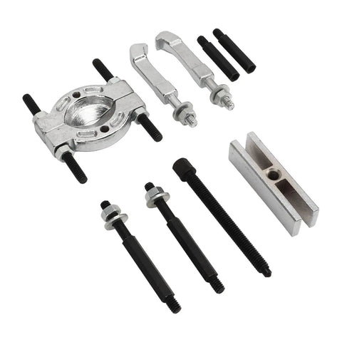 Power 9 Piece Bearing Separator Kit Adjustable Pinion Removal Hub Axle Puller For Front Rear Wheel Hubs Drive Shafts Fits Cars Great For Mechanics Fix Rides Done Quickly And Easy To Save Cash Using Reliable Gear At Home Garage. 9-piece steel bearing puller set with separator, jaws, and bolts