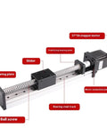 Single Axis Ball Screw Linear Stage Module Heavy Duty Plug And Play Electric Workbench Precision Lead Screw Motion Rig with stepper motor.