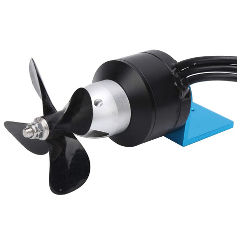 Beefy RC Submarine Engine For Boats With Anticorrosion Build showcasing black propeller and sleek motor design.